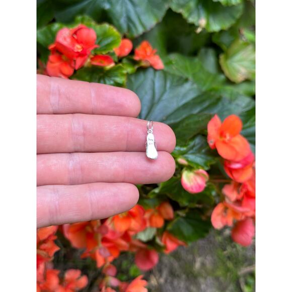 Sterling Silver 3D Sandal Charm, Silver 3D Flip Flop Sandal Charm - Picture 2 of 4